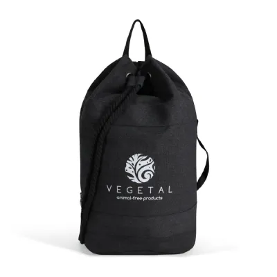 Outdoor Duffel Bag Backpack and Shoulder Bag Hard Wearing Canvas 25L Capacity in Black