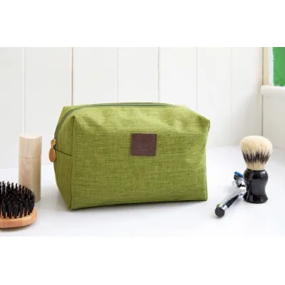 Vegan Travel Wash Bag in Green